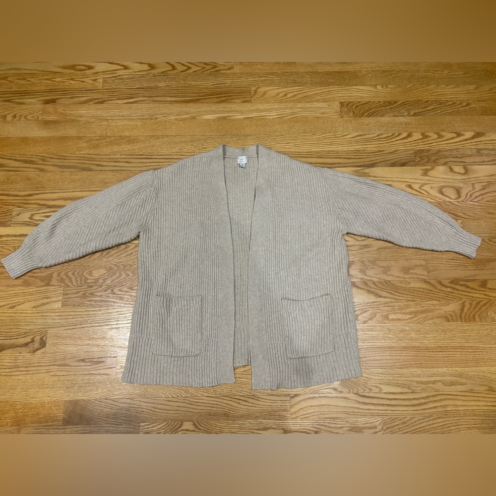 Tan A New Day Cardigan Sweater sz M